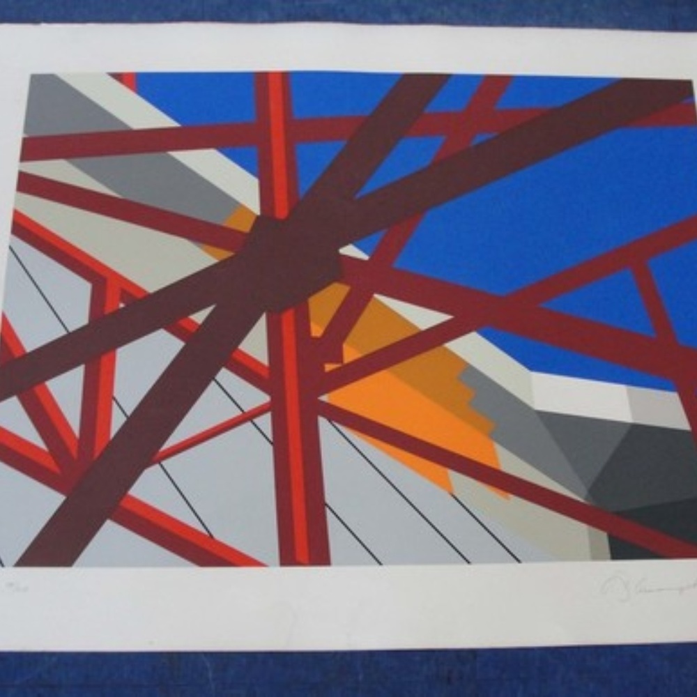 ALLAN D'ARCANGELO SERIGRAPH PRINT WEB ABSTRACT ART